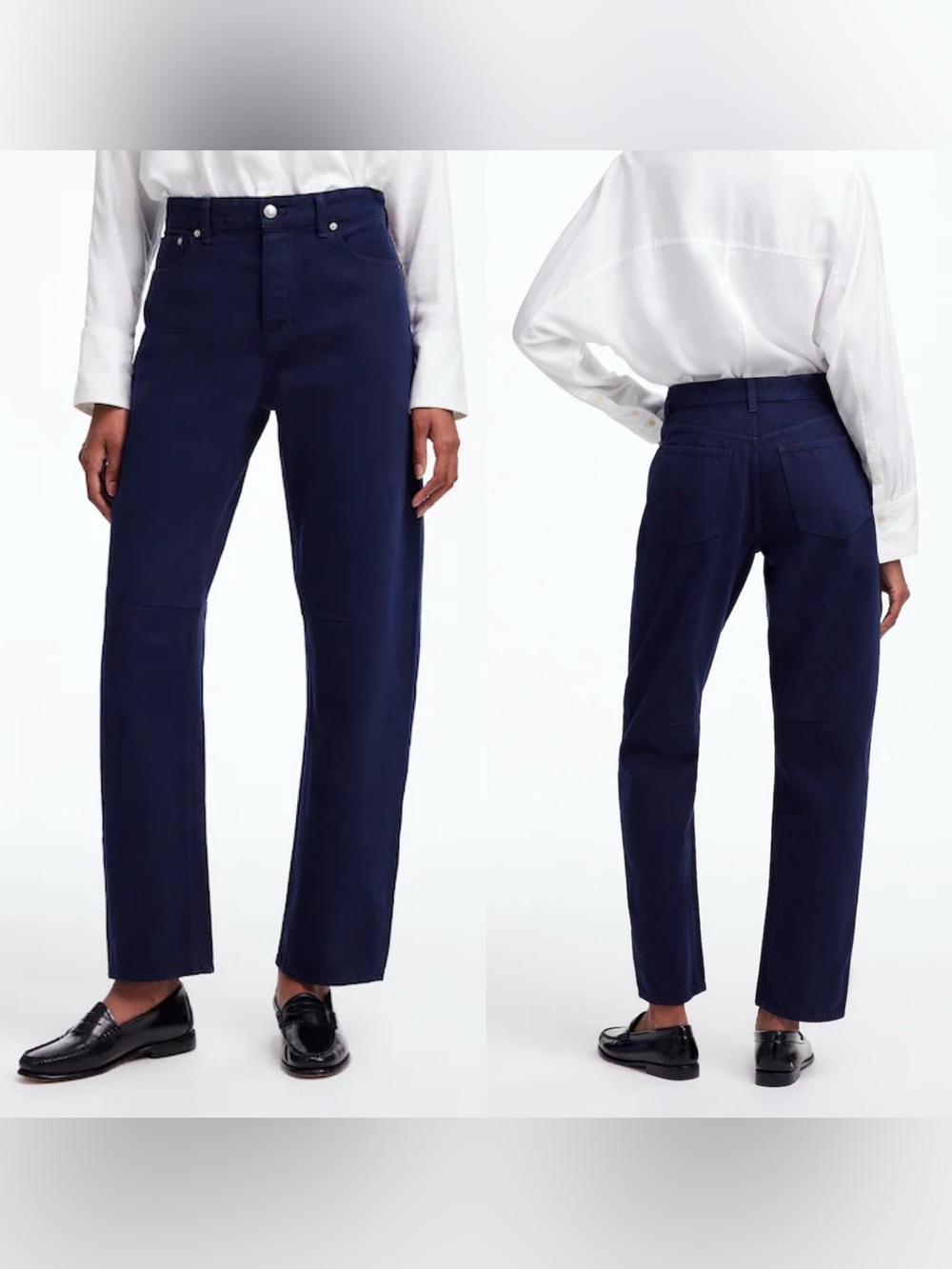 Madewell The Darted Barrel Leg Jean in Garment Dyed Denim Size 26